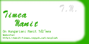 timea manit business card